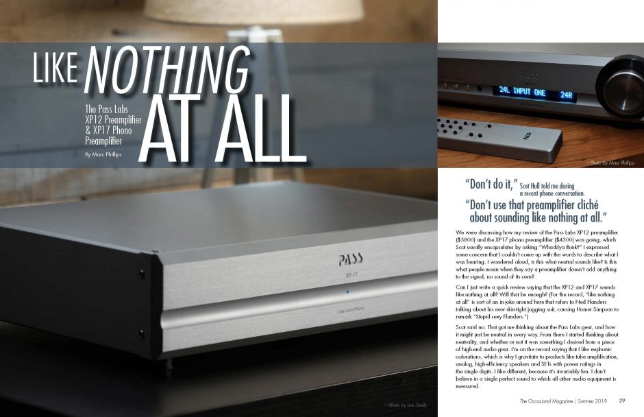 The Occasional Magazine - Pass Labs Phono